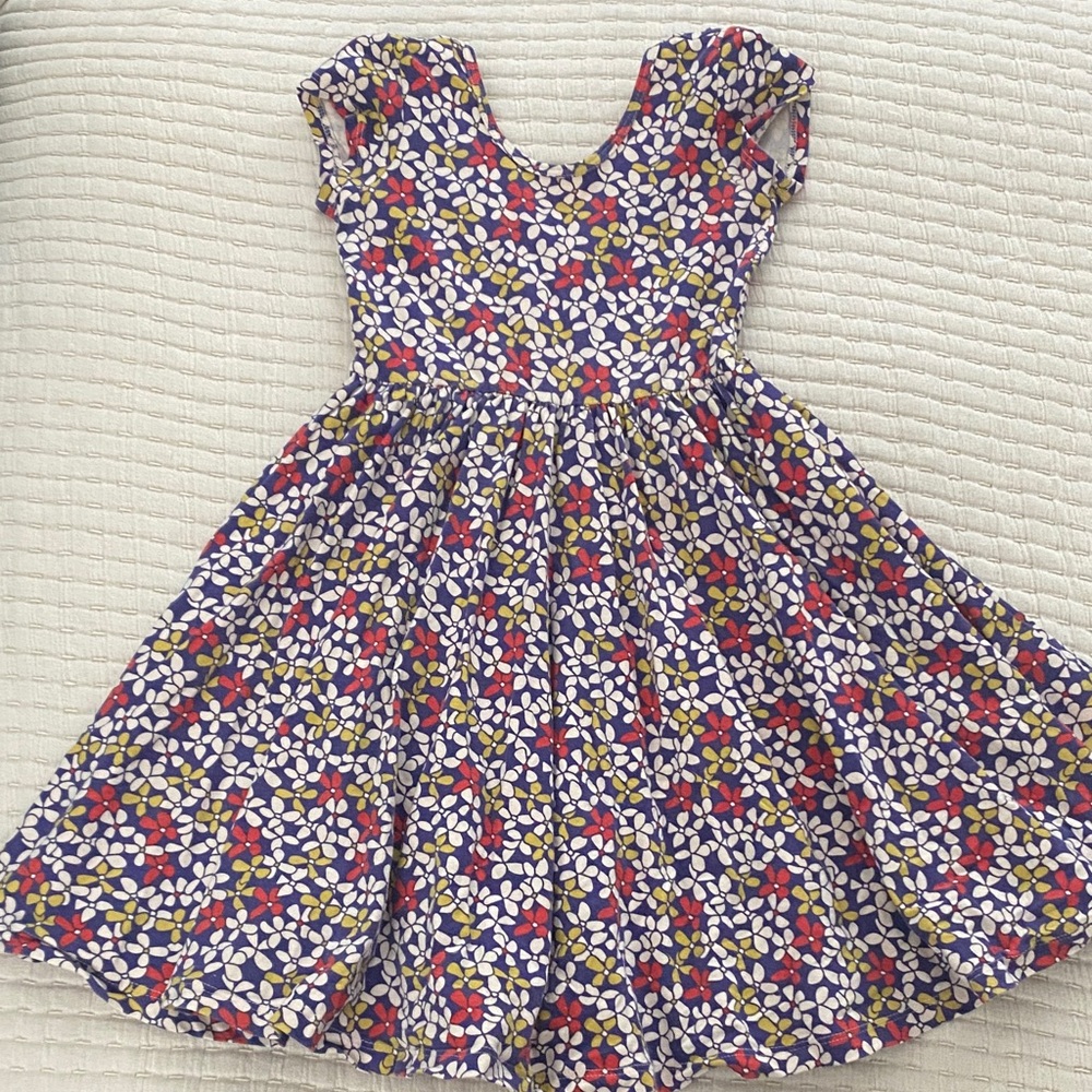 Charming Floral Kids Dress - Red, Blue, Yellow